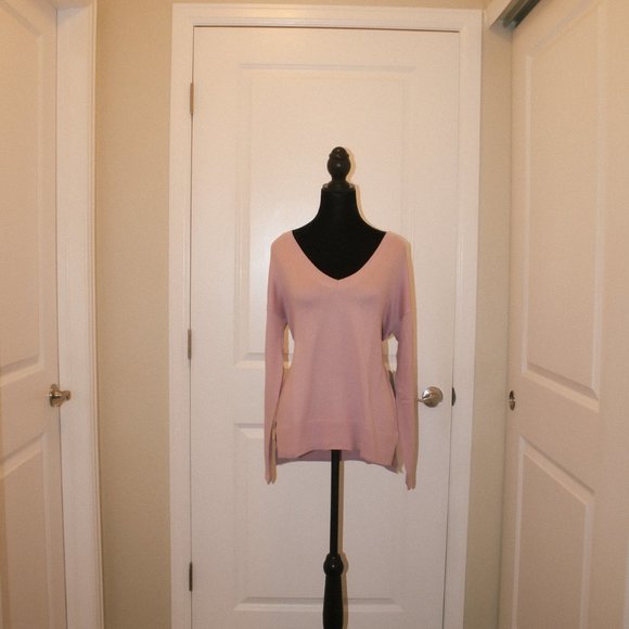 Lucky Brand Sweaters - Lucky Brand - Small - Cloud Soft V Neck Sweater - Dawn Pink
